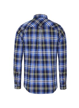 Camisa Tommy Jeans Essential Check Amarillo Hombre