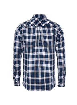 Camisa Tommy Jeans Essential Brushed Azul Hombre