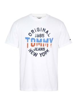 Camiseta Tommy Jeans Essential Round Blanco 