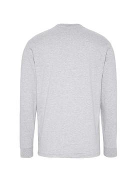 Camiseta Tommy Jeans Long Round Gris Hombre