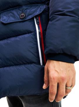 Abrigo Tommy Jeans Mixed Fabric Azul para Hombre