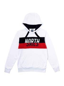 Sudadera North Sails Block Hood Blanco Hombre