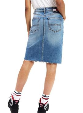 Falda Tommy Jeans Denim Long Para Mujer