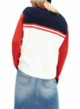 Jersey Tommy Jeans Coloblock Para Mujer