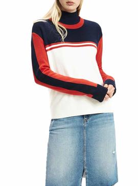 Jersey Tommy Jeans Coloblock Para Mujer