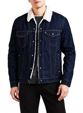 Cazadora Levis Trucker Sherpa Dark Hombre