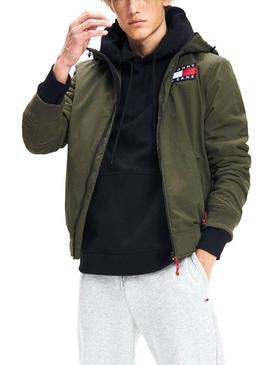 Cazadora Tommy Jeans Padded Nylon Verde 