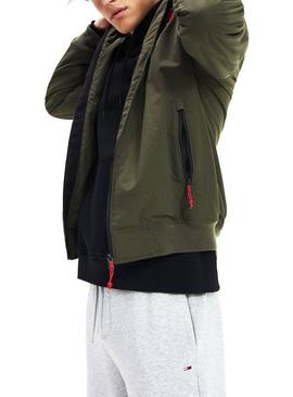 Cazadora Tommy Jeans Padded Nylon Verde 