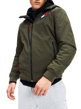 Cazadora Tommy Jeans Padded Nylon Verde 