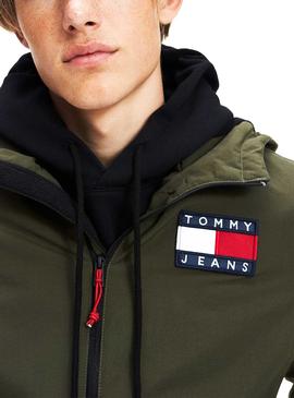 Cazadora Tommy Jeans Padded Nylon Verde 