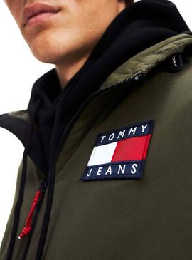 Cazadora Tommy Jeans Padded Nylon Verde 