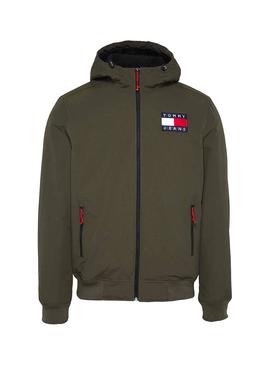 Cazadora Tommy Jeans Padded Nylon Verde 