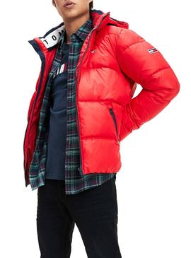Cazadora Tommy Jeans Essential Hood Roja
