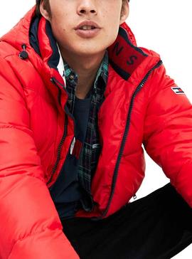 Cazadora Tommy Jeans Essential Hood Roja