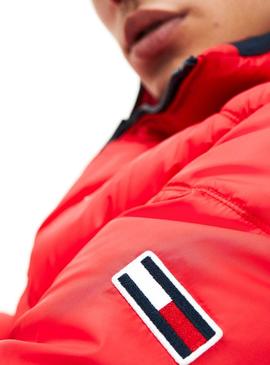 Cazadora Tommy Jeans Essential Hood Roja