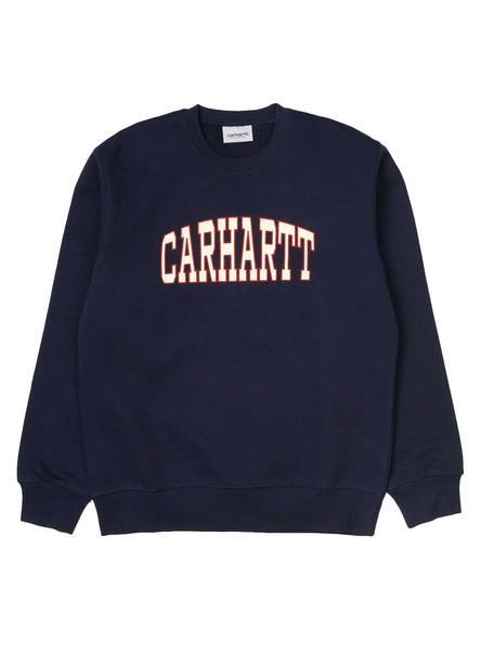 verano Hacer un muñeco de nieve Corrección Sudadera Carhartt University Azul Marino Hombre