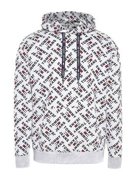 Sudadera Tommy Jeans Multi Logo Gris Hombre