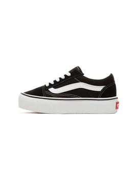 Zapatilla Vans Old Skool Negro Para Niña 