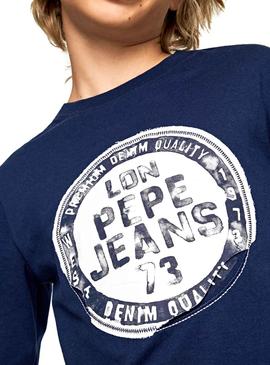 Camiseta Pepe Jeans Ruben Azul Marino Niño