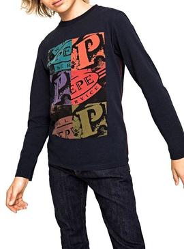 Camiseta Pepe Jeans Ramon Negro Niño