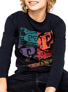 Camiseta Pepe Jeans Ramon Negro Niño