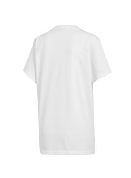 Camiseta Adidas Trefoil Boyfriend Blanco Mujer