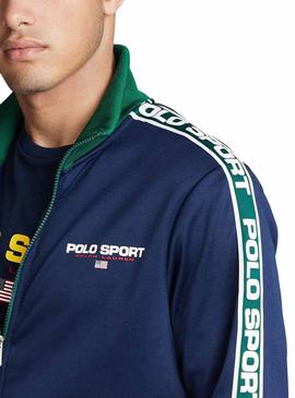 Sudadera Polo Sport Track Azul Hombre