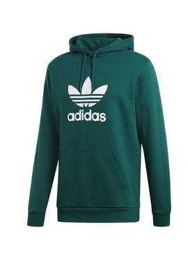 Sudadera Adidas Trefoil  Hoodie Verde Para Hombre