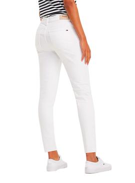 Pantalón Vaquero Tommy Jeans Nora Blanco Mujer