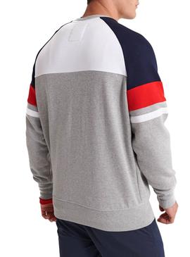 Sudadera Superdry Racer Print Gris Hombre