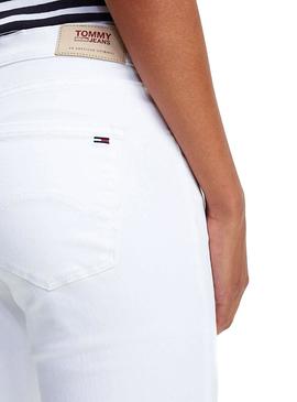 Pantalón Vaquero Tommy Jeans Nora Blanco Mujer