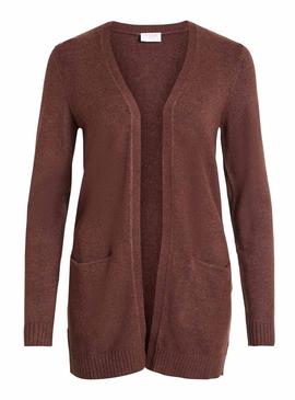 Cardigan Vila Viril Marron Mujer