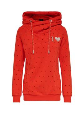 Sudadera Only Melinda Naranja Mujer