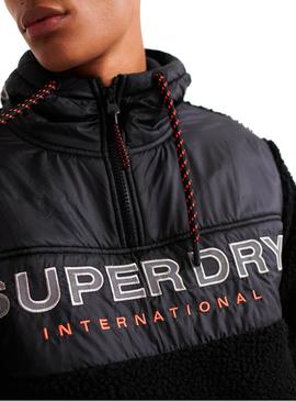 Sudadera Superdry Sherpa Worldwide Negro Hombre 