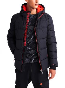 Chaqueta Superdry Sports Puffer Negro para Hombre