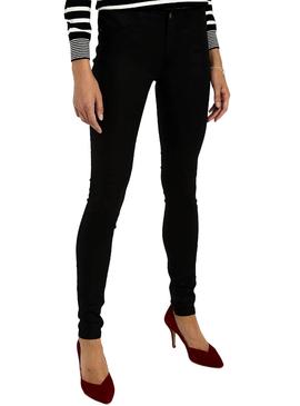 Pantalón Naf Naf Brillante Skinny Negro Para Mujer