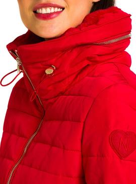 Cazadora Naf Naf Acolchada Rojo Para Mujer