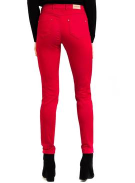 Pantalón Naf Naf Skinny Rojo Para Mujer