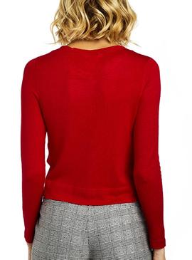 Chaqueta Naf Naf Pedrería Rojo Para Mujer