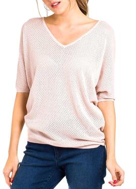 Jersey Naf Naf Plumeti Rosa Para Mujer