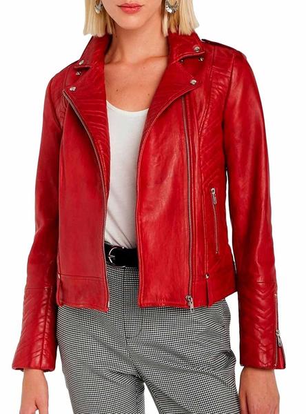 CAZADORA BIKER DE PIEL MUJER NAF NAF - Korner