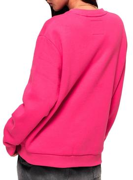 Sudadera Superdry Appliquer Fucsia Mujer