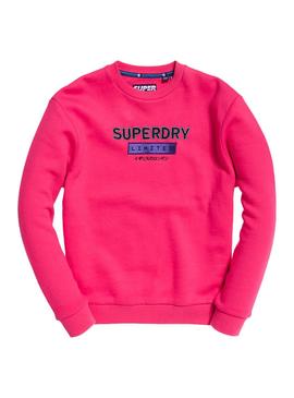 Sudadera Superdry Appliquer Fucsia Mujer