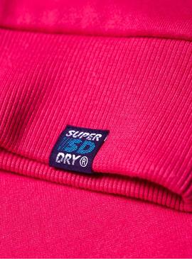 Sudadera Superdry Appliquer Fucsia Mujer