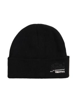 Gorro Superdry Orange Lebel Negro Hombre