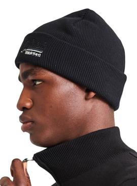 Gorro Superdry Orange Lebel Negro Hombre