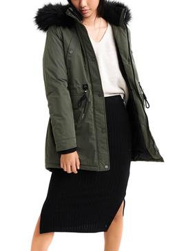 Parka Superdry Nadare Microfibre Verde para Mujer