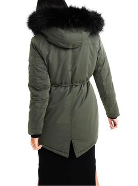 Parka Superdry Nadare Microfibre Verde Mujer