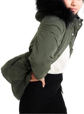 Parka Superdry Nadare Microfibre Verde Mujer