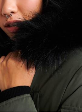 Parka Superdry Nadare Microfibre Verde para Mujer